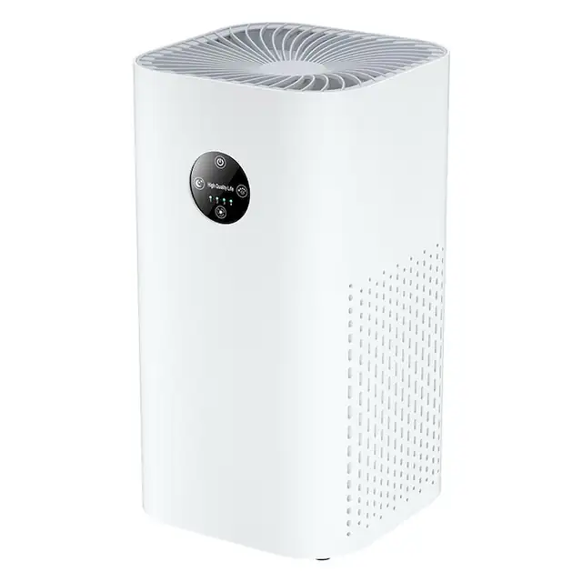 Purificator de aer, debit de aer 180m³/h, ioni negativi, elimina mirosul, formaldehida, PM2.5, fumul pasiv, alergenii, dezinfectie, 36.5x20.5cm, alb