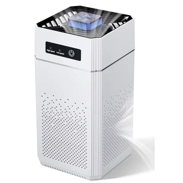 Purificator de aer PRESOMA, Lampa UV-C, Filtru HEPA H11 si Carbune Activ, Pre-filtru, 2 viteze, acoperire 50 m2, Alb