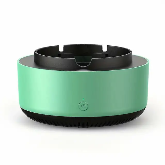 Purificator de aer, Smart Ashtray, eliminare fum si miros, verde, set 1pc