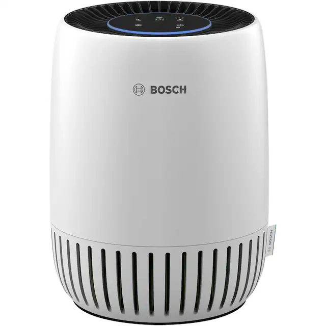Purificator de aer Bosch Air 1000, CADR 100m3/h, Prefiltru, filtru HEPA H13, filtru carbon activ, alb