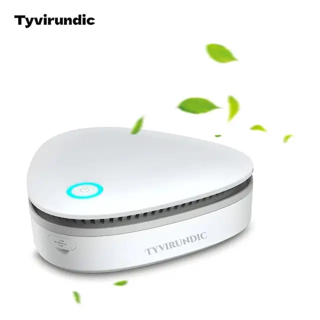 Purificator aer Tyvirundic mini alb 11.5x11.5x4.3cm portabil USB