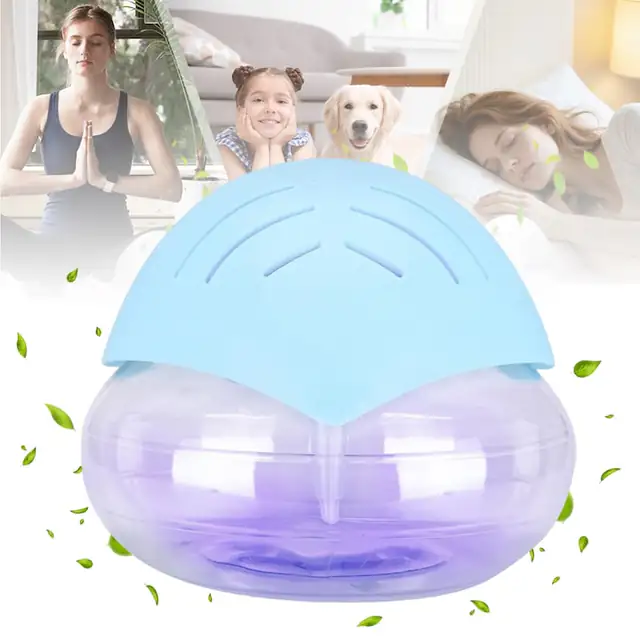 Purificator de aer acasa, Bedee, 1800ML, Umidificator de Aer, Portabil, Ultrasilentios, Lumini Ambientale RGB, Filtru, Carbon Activ, Elimina Mirosurile Neplacute, Distruge Bacteriile, pentru Casa, Birou, Living, Dormitor, Camera Bebe, Masina, Albastru