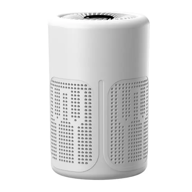 Purificator de aer portabil, Garsonal®, filtru certificat HEPA H13, difuzor de parfumuri, zgomot redus, alimentat USB, ABS, Alb