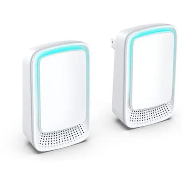 Purificator de aer/ionizator cu ioni negativi, mini plug-in, fara filtre, functionare silentioasa sub 30 dB, LED albastru, alb, 2 buc