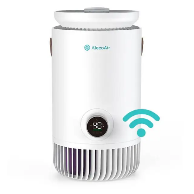 Purificator si Umidificator AlecoAir PU30 NUO, WiFi, Capacitate Umidificare 400 ml/h, True HEPA H13, Lampa UV-C, Ionizare