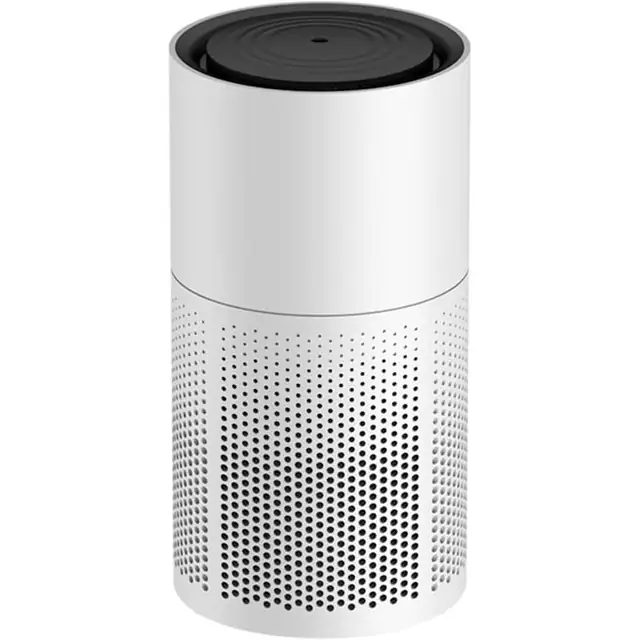 Purificator aer compact, filtru H13 HEPA, lumina noapte, 6.8x6.8x13.3cm