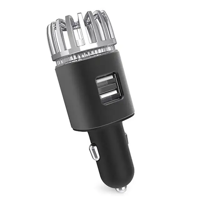 Purificator aer auto, 12V, ionizator, argintiu, 10.5x3.5x3.5cm