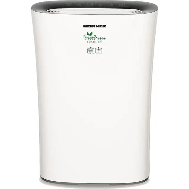 Purificator Heinner HPA-M205, CADR 205 m3/h, 22 W, Control Touch, Mod Silentios, Filtru multiplu, Indicator calitate aer, Temporizator, Alb