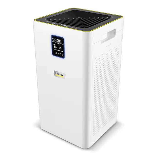 Purificator de aer Karcher AF 30, 1.024-821.0, Filtru HEPA 13 cu carbune activ, Mod de functionare de noapte, Alb/Negru