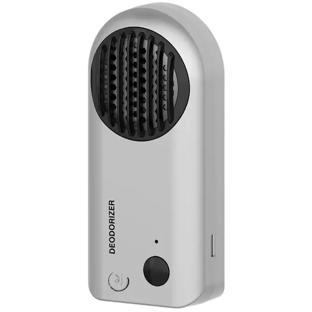 Mini Purificator de Aer cu Ozon pentru Masina, Ila Product®, Moduri Deodorizare si Sterilizare, Elimina Mirosurile Neplacute inclusiv Nicotina, Fara Consumabile, Silentios si Portabil, Conectare USB, Ideal Auto Birou Calatorii, Design Compact, Gri
