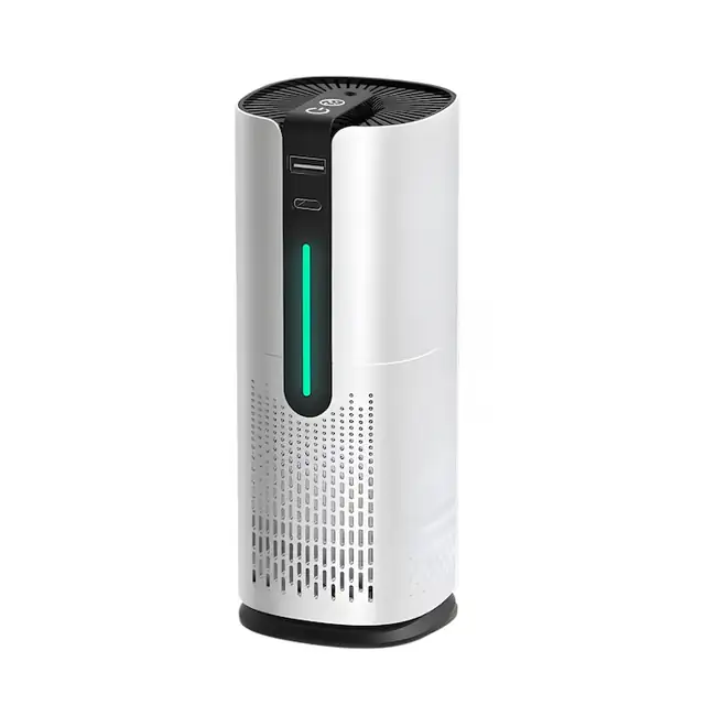 Purificator de aer Auto 3-1 RAVADINO™, Proiector de cer instelat, Sistem de filtrare in etape, Incarcare duala, Filtru inlocuibil, Gri