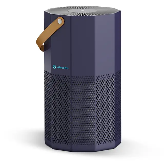 Purificator de aer AlecoAir P70 ROUBIQ, Wi-Fi, Lampa UV-C, Filtru True HEPA si Carbune Activ, Ionizare, PM 2.5, Coordonare prin asistenti vocali