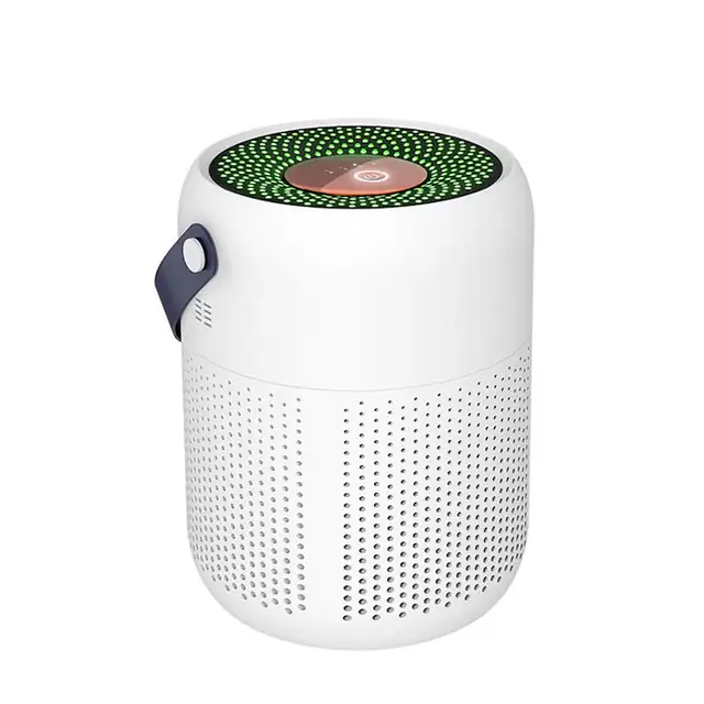 Purificator de aer, Filtrare PM2.5, Filtru HEPA H13, sterilizare si indepartare a formaldehidei, admisie de aer cu mai multe fatete, purificare in trei viteze, detectarea calitatii aerului, Carbon Activ, Super Silent, Ozone Free, Alb
