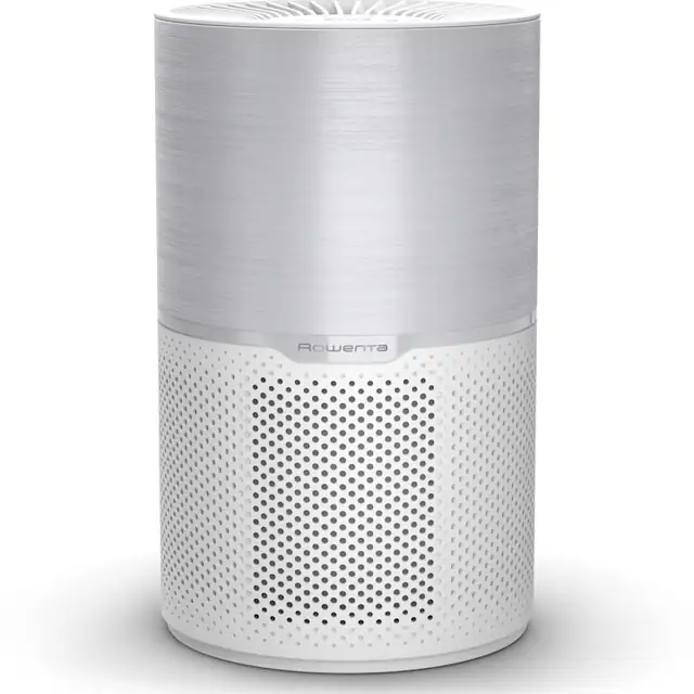 Purificator de aer Rowenta Pure Air Compact PU2220F0, 3 trepte de viteza, 2 programe automate, 3 filtre, filtrare HEPA Allergy+, acoperire pana la 52m², indicator calitate aer, functie Allergen Boos, alb