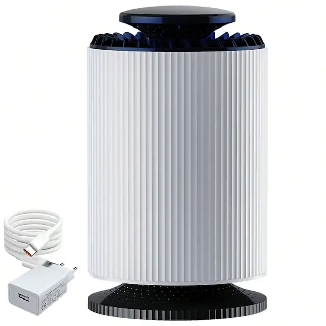 Purificator de aer, filtru din carbon activat, lumina UV, LED, elimina mirosurile de animale, alb, 12.5x12.5x21cm