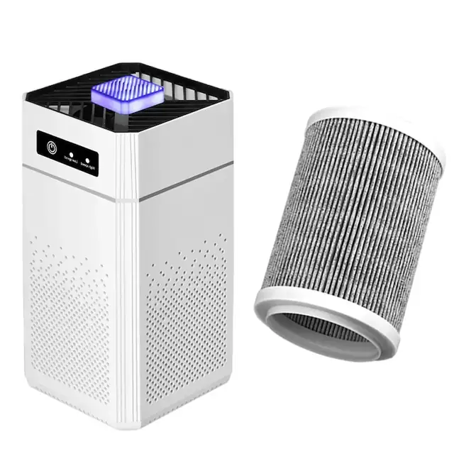 Purificator de Aer Inteligent cu Generator de Ioni Negativi, Filtru HEPA H12, Purificare Eficienta, Purificator de Aer de Birou Inteligent