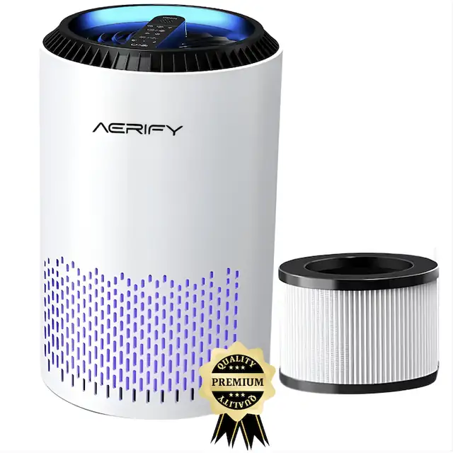Purificator Profesional de aer, Aerify, Filtru HEPA 4 in 1, sterilizare UV, super silentios