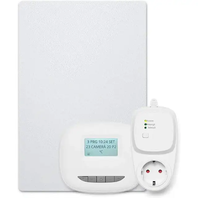 Panou radiant Ofargo Bosch Heat Infrared 4000 P, 4000 W, controler radio, alb, dimensiuni variate
