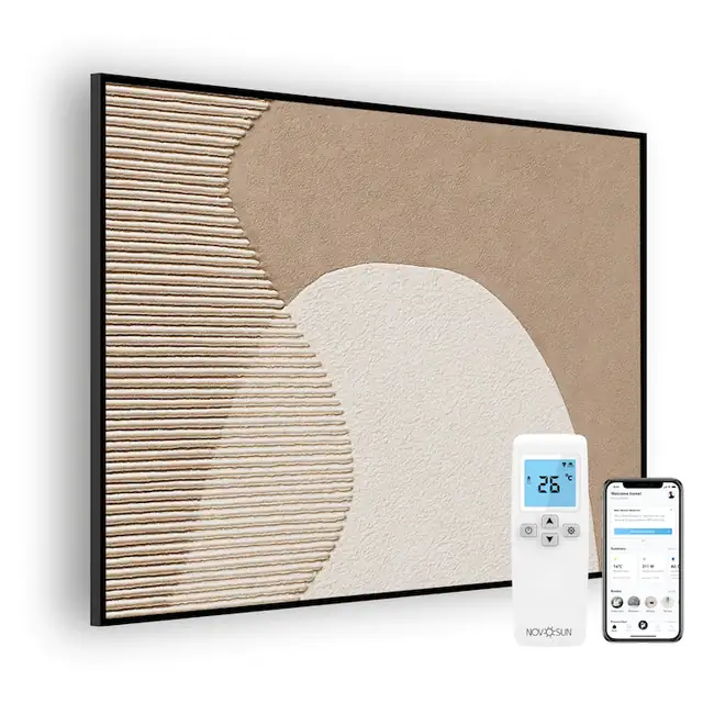 Panou radiant NovoSun ART 1100W - Beige cu Termostat Smart WiFi