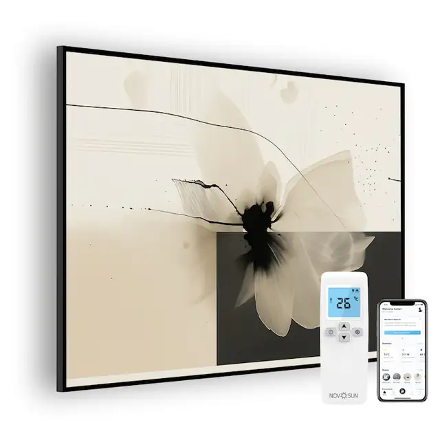 Panou radiant NovoSun ART 700W - Flower cu Termostat Smart WiFi