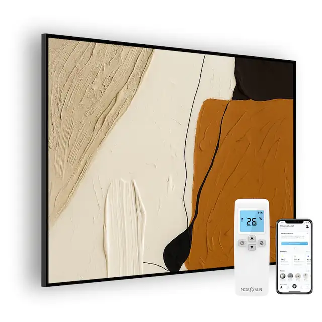 Panou radiant NovoSun ART 1100W - Abstract cu Termostat Smart WiFi