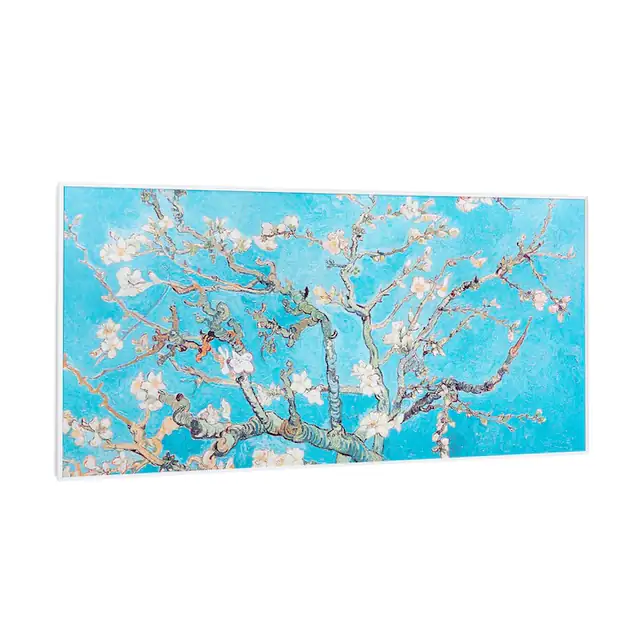 Klarstein, Wonderwall Air Art Smart, Incalzitor Cu Infrarosu, 120 X 60 Cm, 700 W, Aplicatie, Flori De Migdale