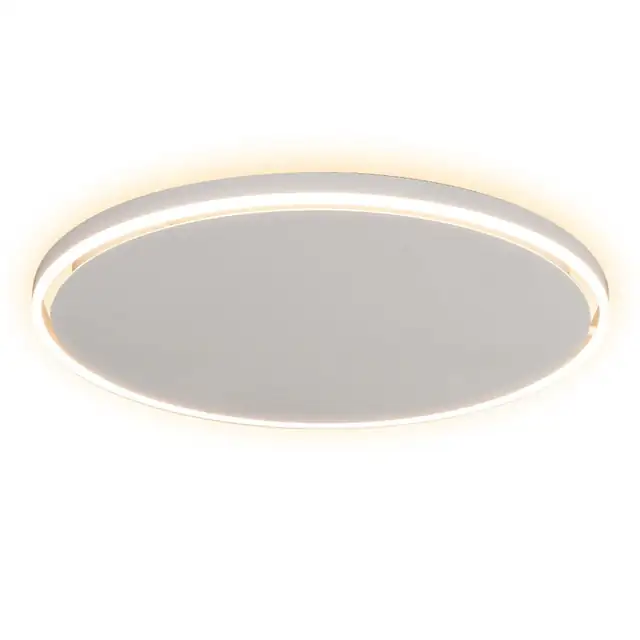 Panou Radiant Infrarosu Ambianzza R600 LED. de Tavan, Alb, Rotund Diametru 60 cm, 750 W, cu Lumina LED 40W, dimmabil RGB, cu termostat fara fir, telecomanda