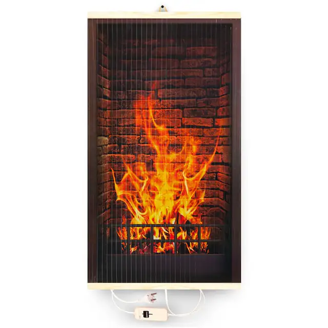 Incalzitor cu infrarosu - panou de incalzire flexibil 430W TRIO design 1 semineu, dimensiuni 100x57cm cu regulator