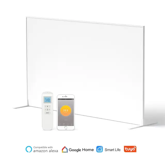 Panou radiant cu infrarosu InfraLite 850W cu termostat WiFi, element radiant din Carbon Crystal