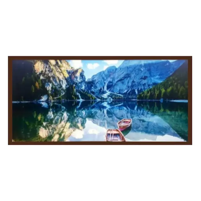 Panou radiant infrarosu DRAGUS, imprimat imagine munte barca 125/60cm 900W/700W
