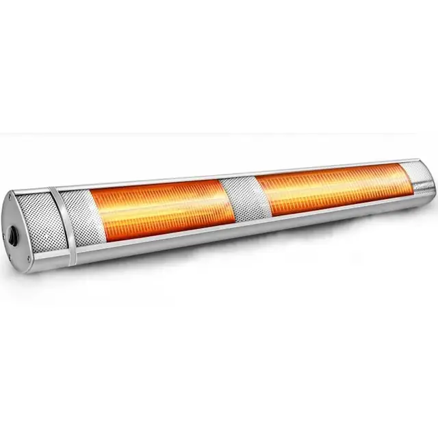 Radiator cu infrarosu, de perete, 3000W, telecomanda,, Iluminare LED, pentru gradina, balcon/terasa, argintiu