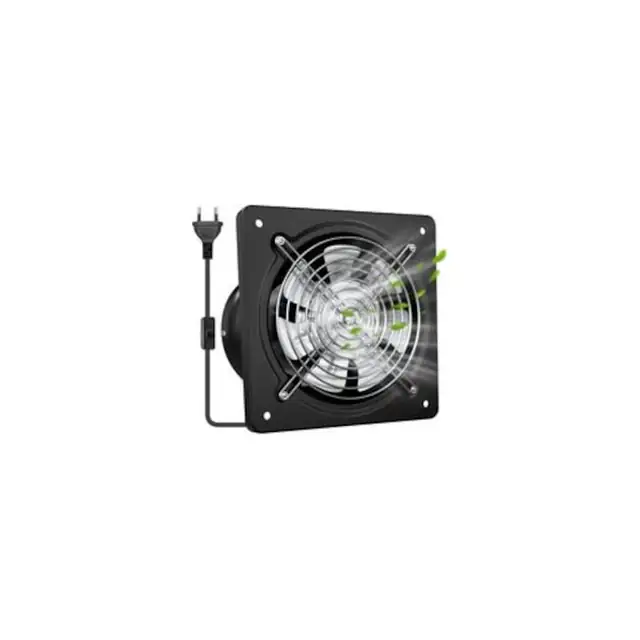 Ventilator de evacuare 150mm puternic silentios negru 15x15cm