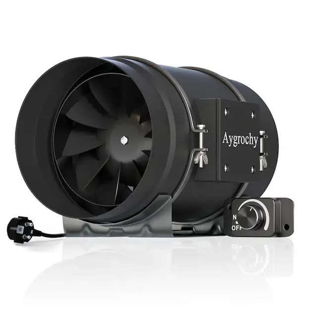 Ventilator Aygrochy, 200 mm, cu controller, 70W, 2000RPM, culoare negru si gri
