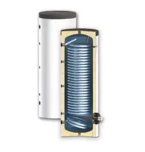 Boiler apa calda 500l cu serpentina marita pentru pompa de caldura