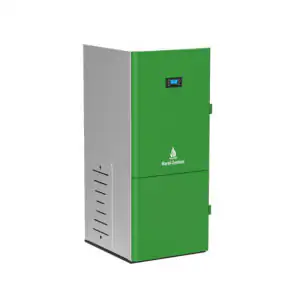 Centrala peleti compacta Mareli Premium RubynoR ECOSTAR SBN35 20-35KW -stabilizator, kit evacuare inox, boiler 120l, kit hidraulic doua pompe – Ultra All inclusive