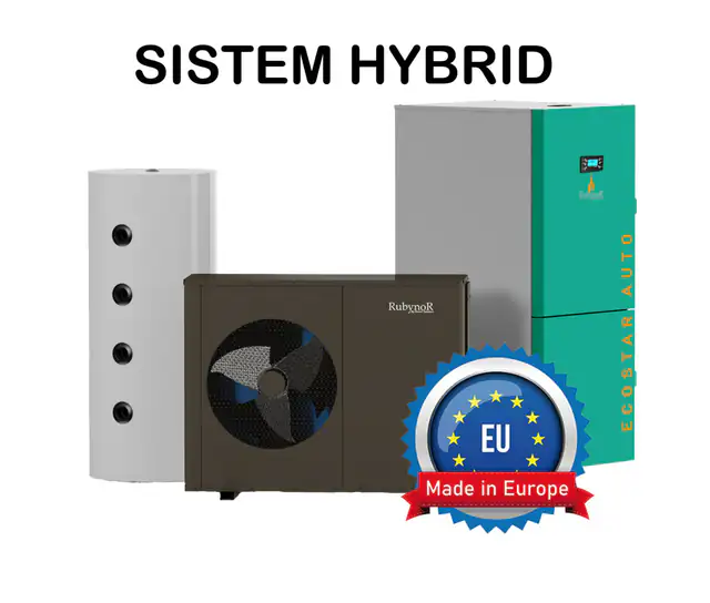 Sistem Hybrid Pompa De Caldura Cu Centrala Pe Peleti 20 24kw